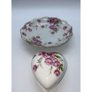 Lefton China 1993 Geo Z Lefton Scalloped Dish Pink